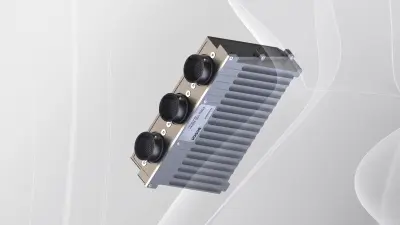 Computer-generated image of the hybrid control unit in a transparent LMDh prototype.
