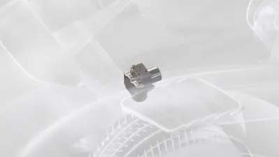 Computer-generated image of the electric brake system in a transparent LMDh prototype.