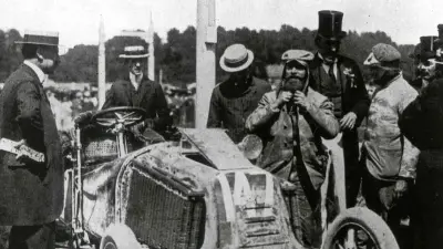Marcel Renault at race Wien-Paris in 1902